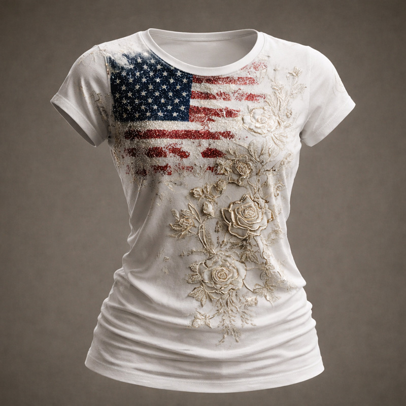 US 250th Anniversary Art Print Casual T-Shirt