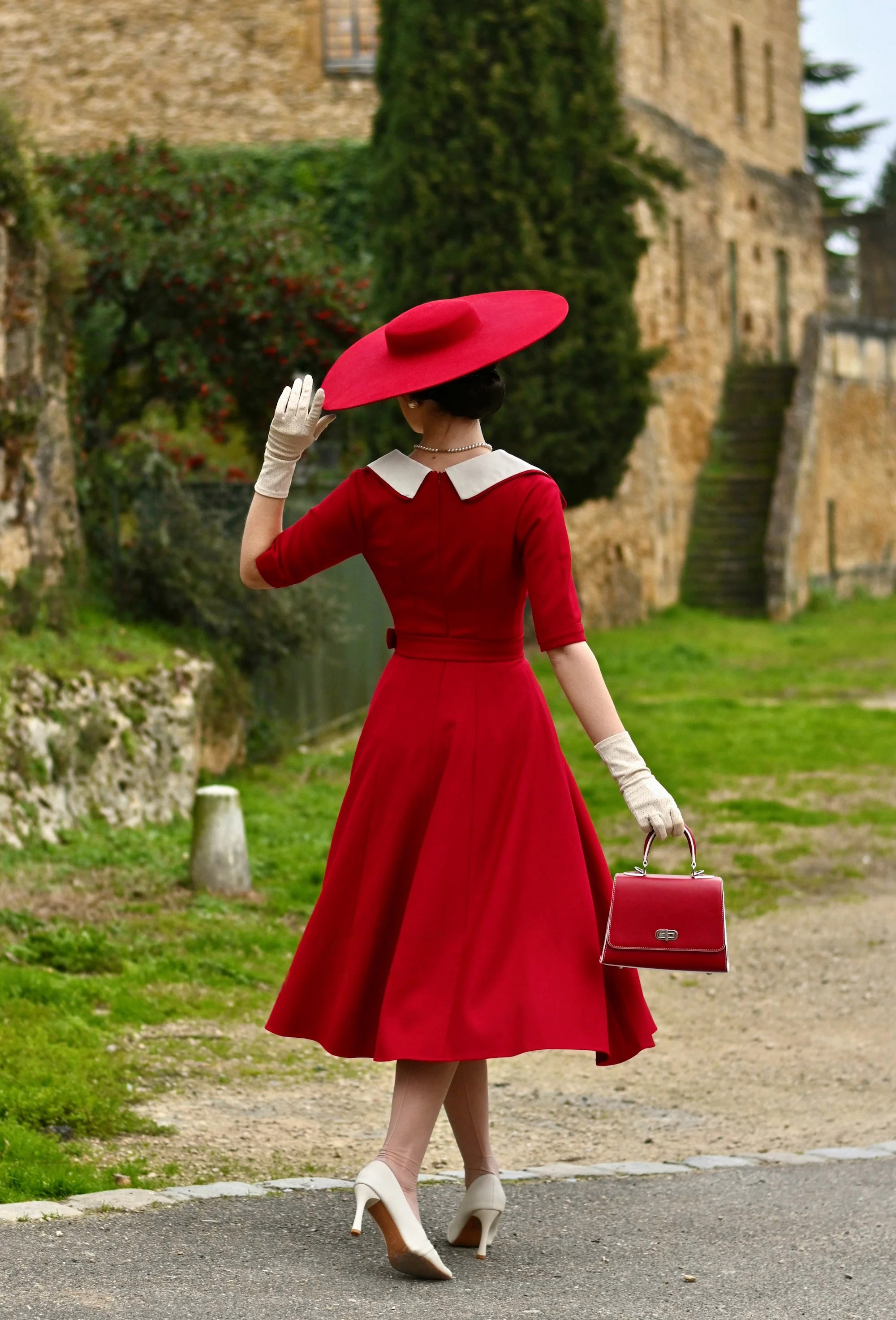 1950s A-Line Button Dress