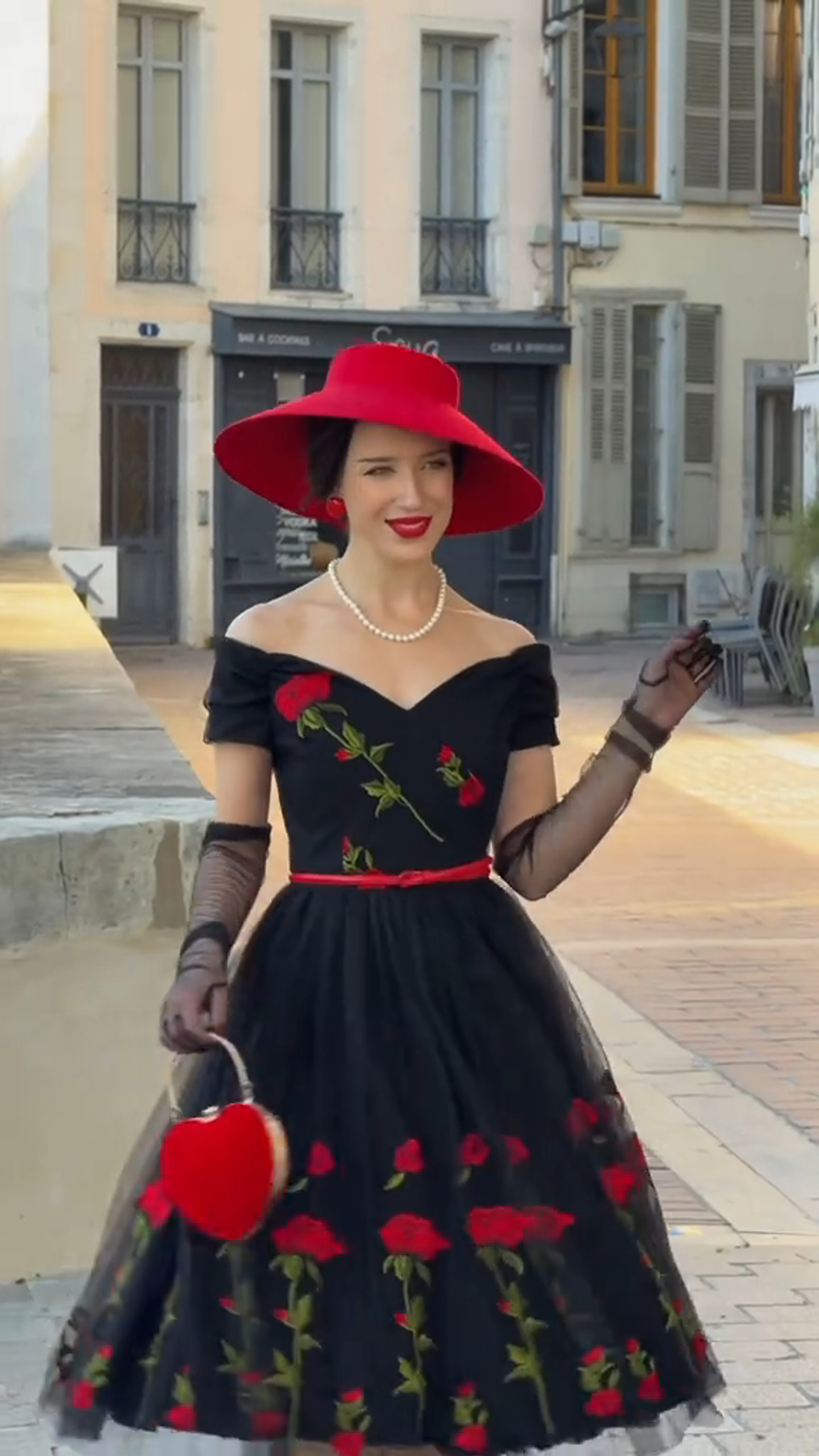 FATALE EMBROIDERED PROM DRESS