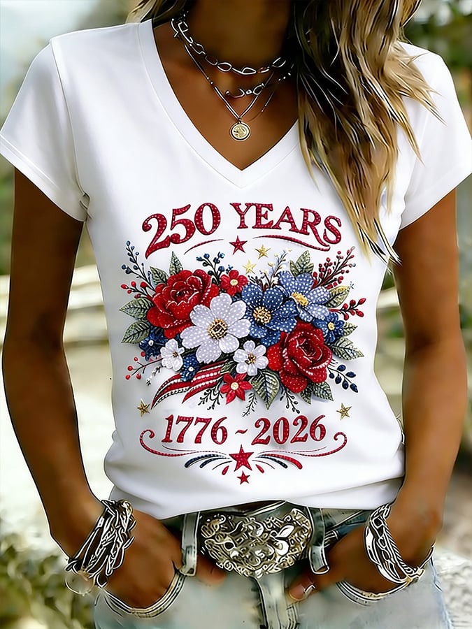 Women's  America 250th Anniversary Print T-Shirt