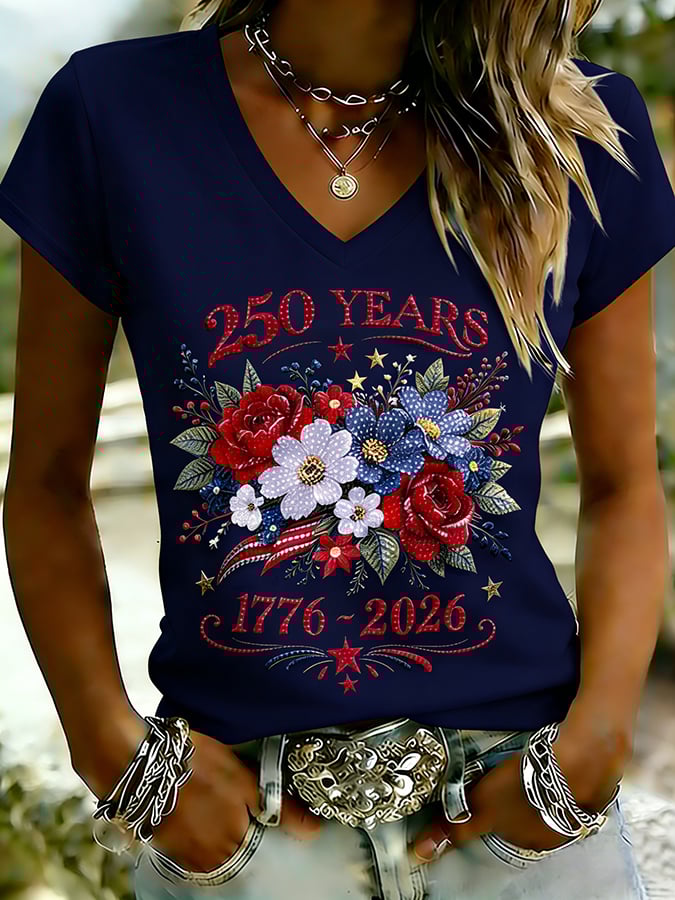 Women's  America 250th Anniversary Print T-Shirt