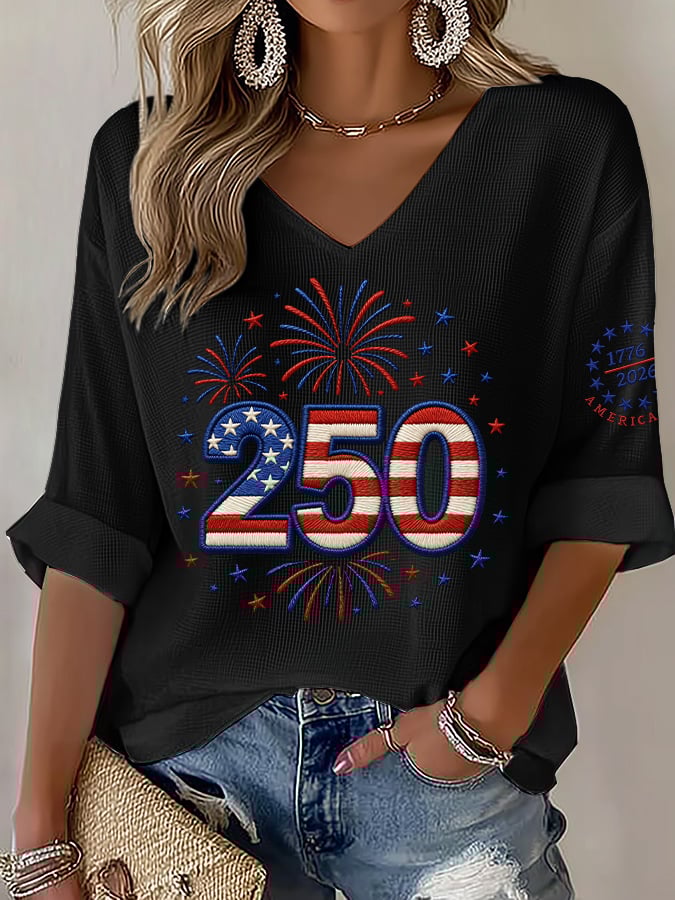 Women's American 250th Anniversary Print Top