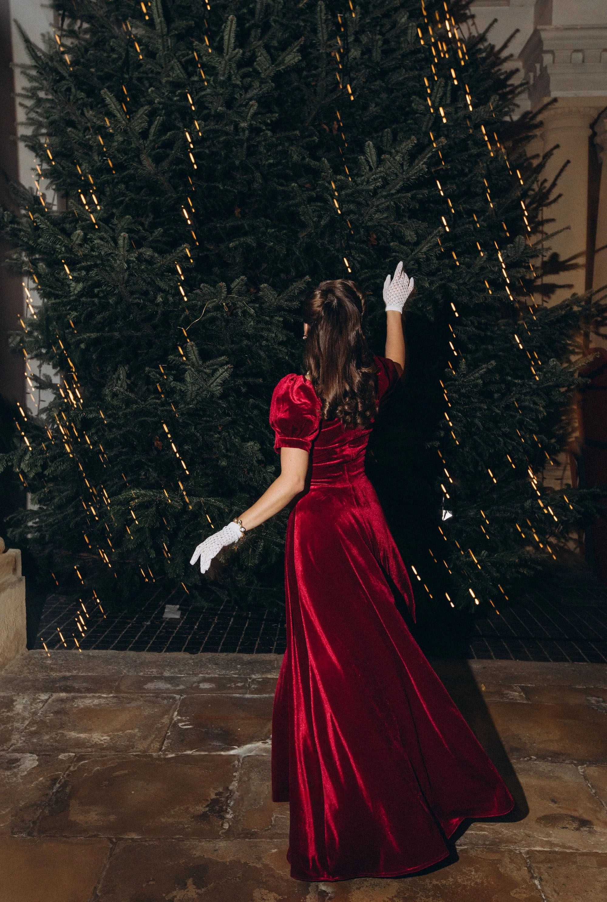 Velvet Vintage Gown – Luxury 1950s Glam Evening Dress