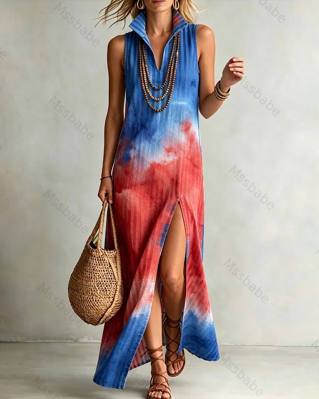 Women's 250th Anniversary of American Independence Casual Linen Dress5218