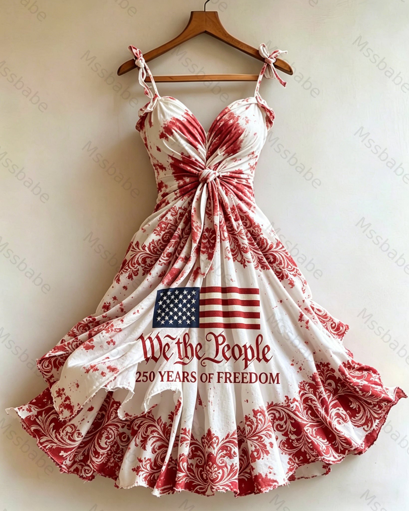 Women's US 250th Anniversary Independence Day Casual Mini Dress 9536