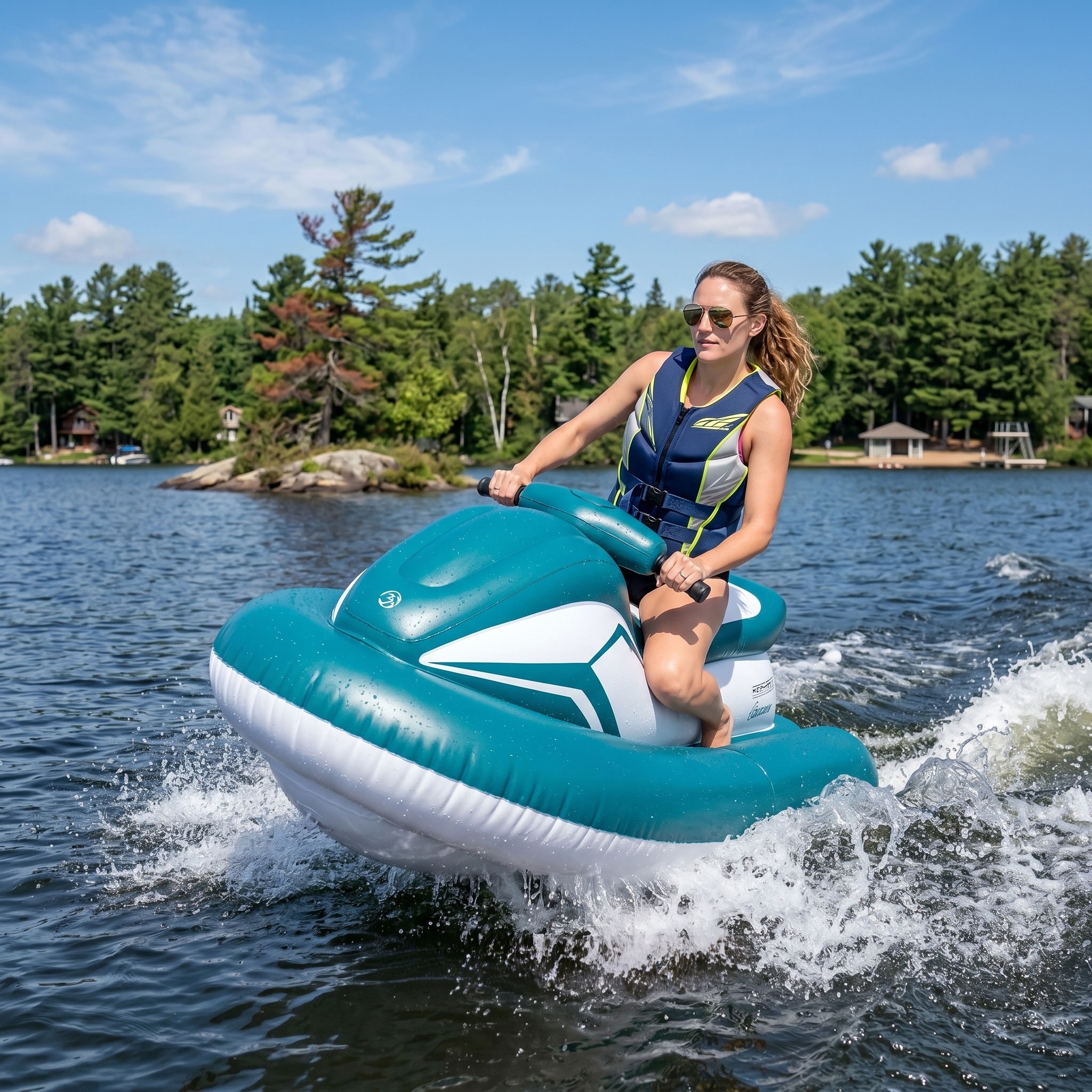Inflatable personal watercraft