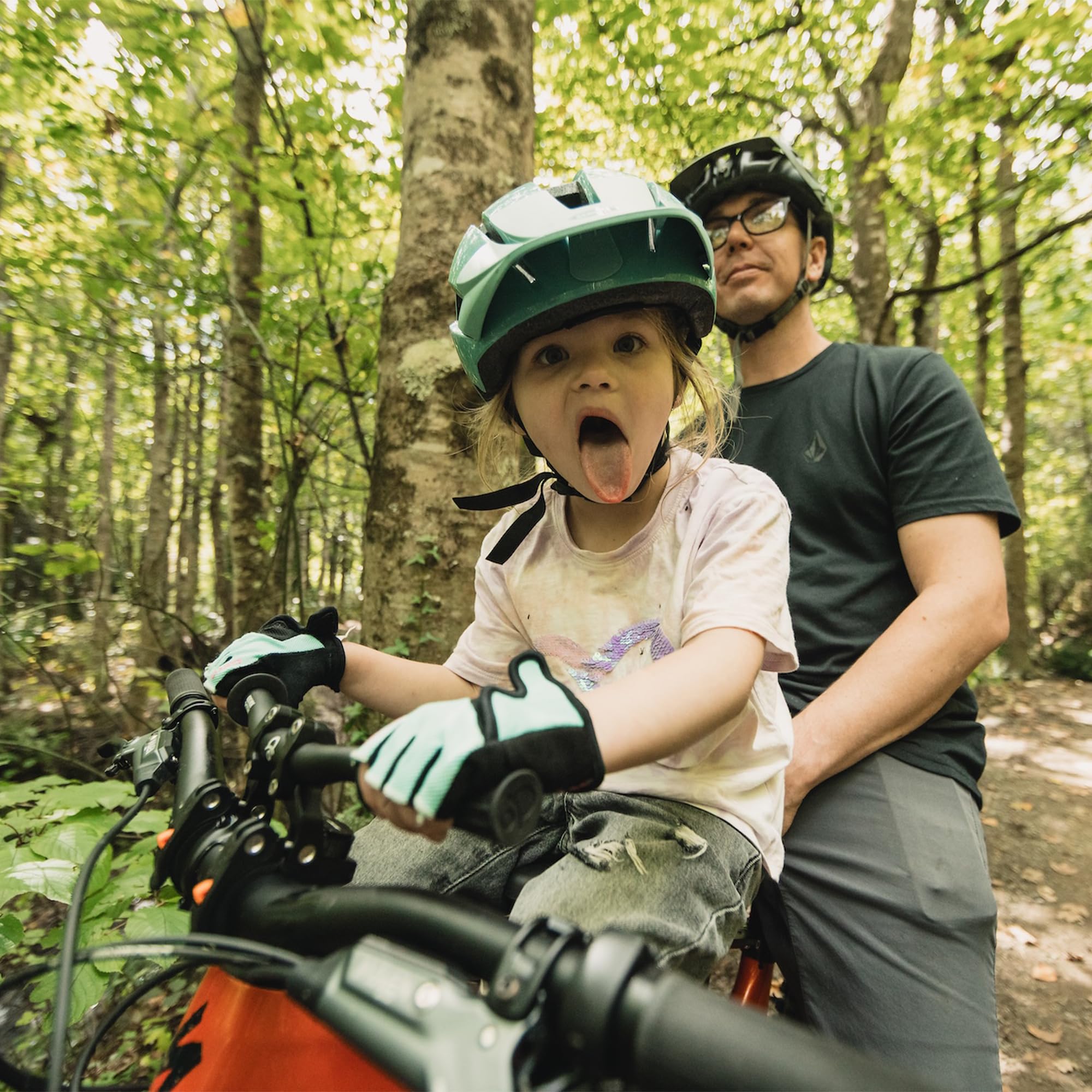 Front-Mounted Kids Mountain Bike Seat & Handlebar Set