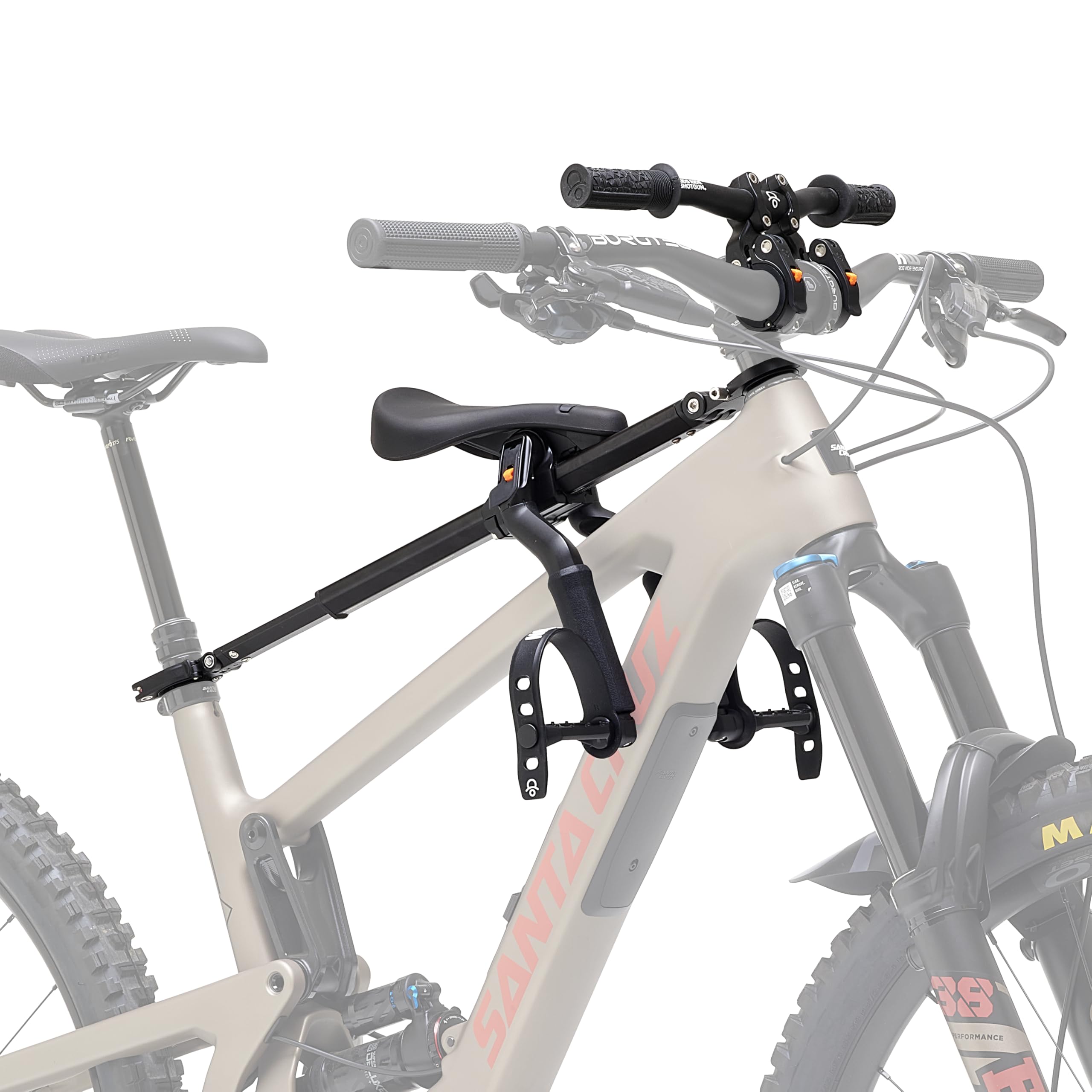 Front-Mounted Kids Mountain Bike Seat & Handlebar Set