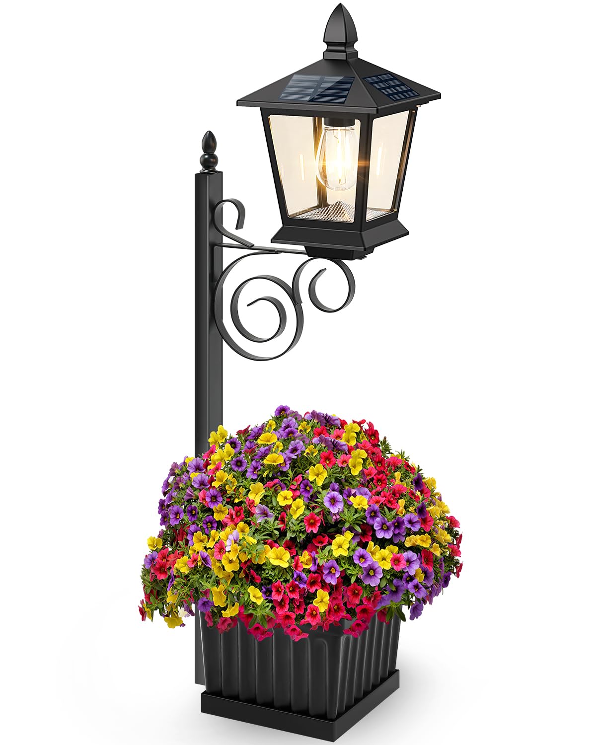 Solar Lamp Post with Planter