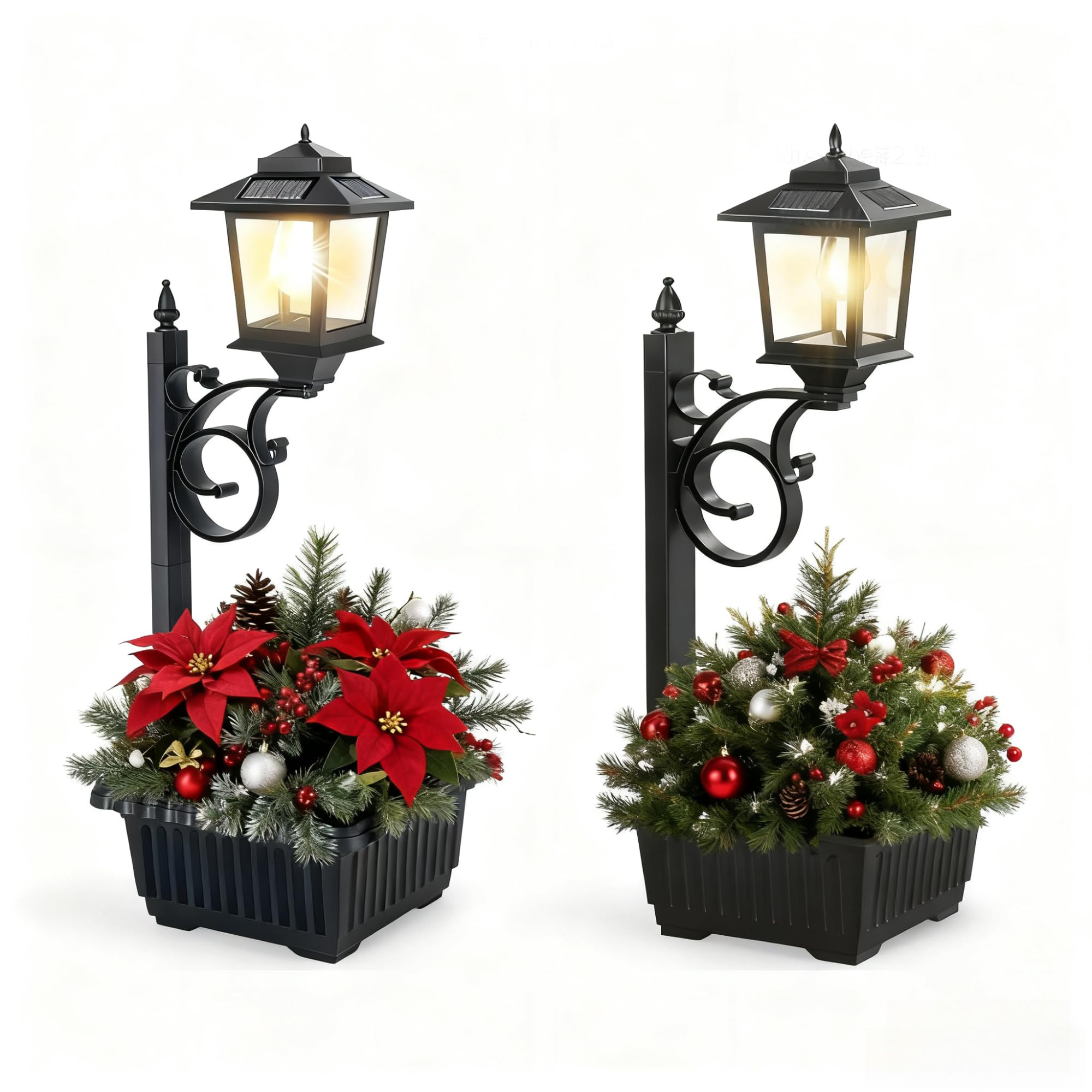 Solar Lamp Post with Planter