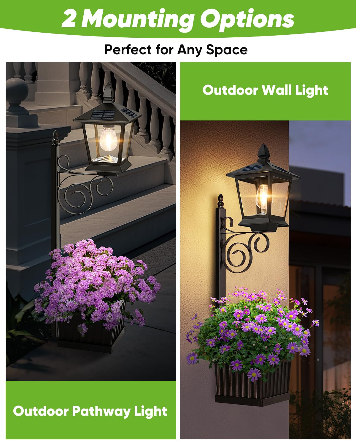 Solar Lamp Post with Planter