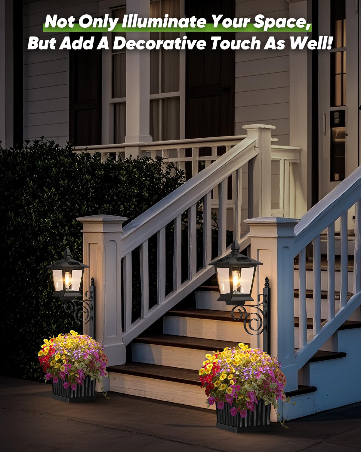 Solar Lamp Post with Planter