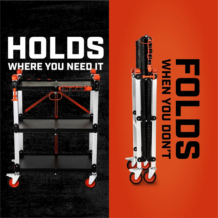 Folding Jobsite Cart