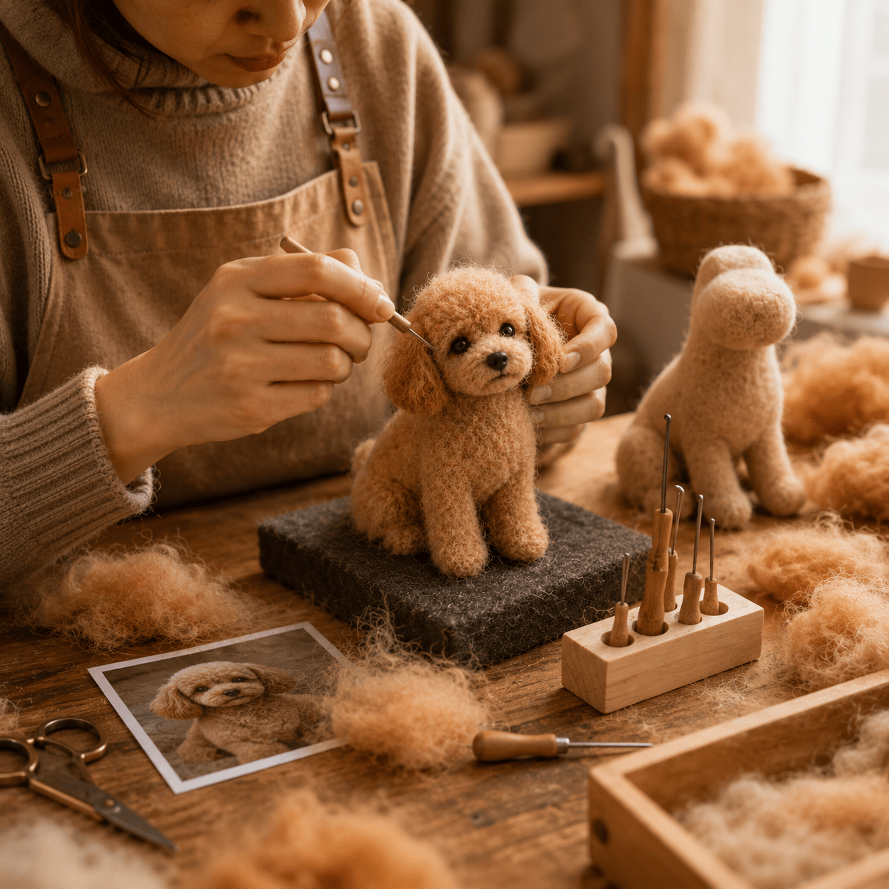 Personalized Felt Pet Portrait Sculpture
