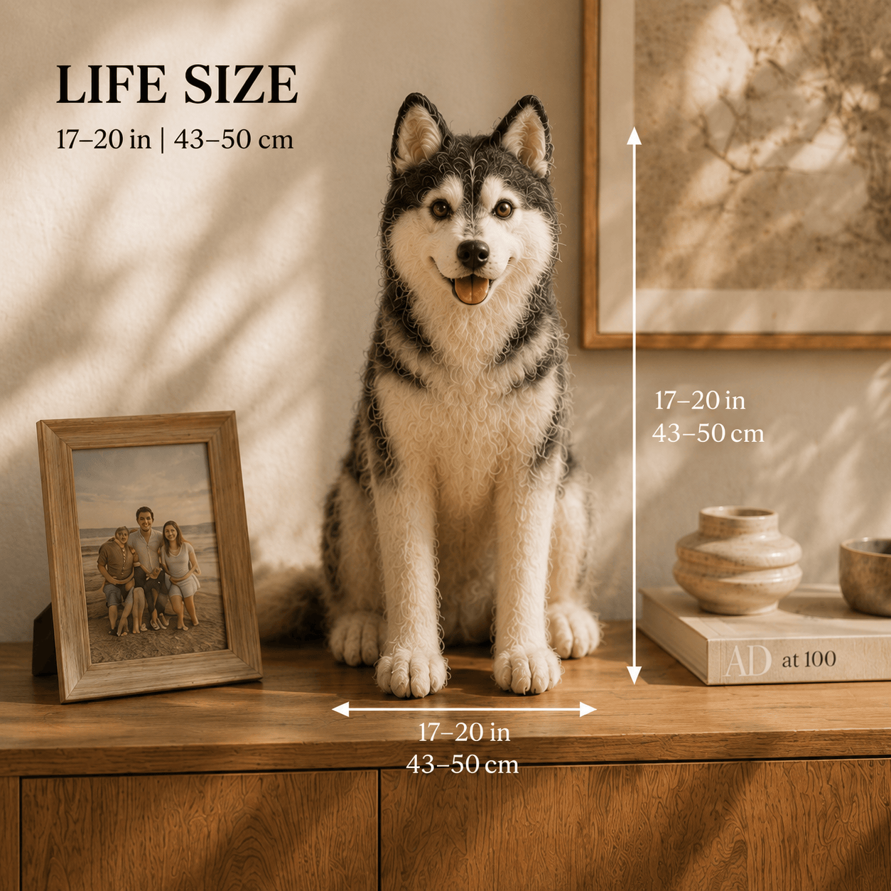 Personalized Felt Pet Portrait Sculpture