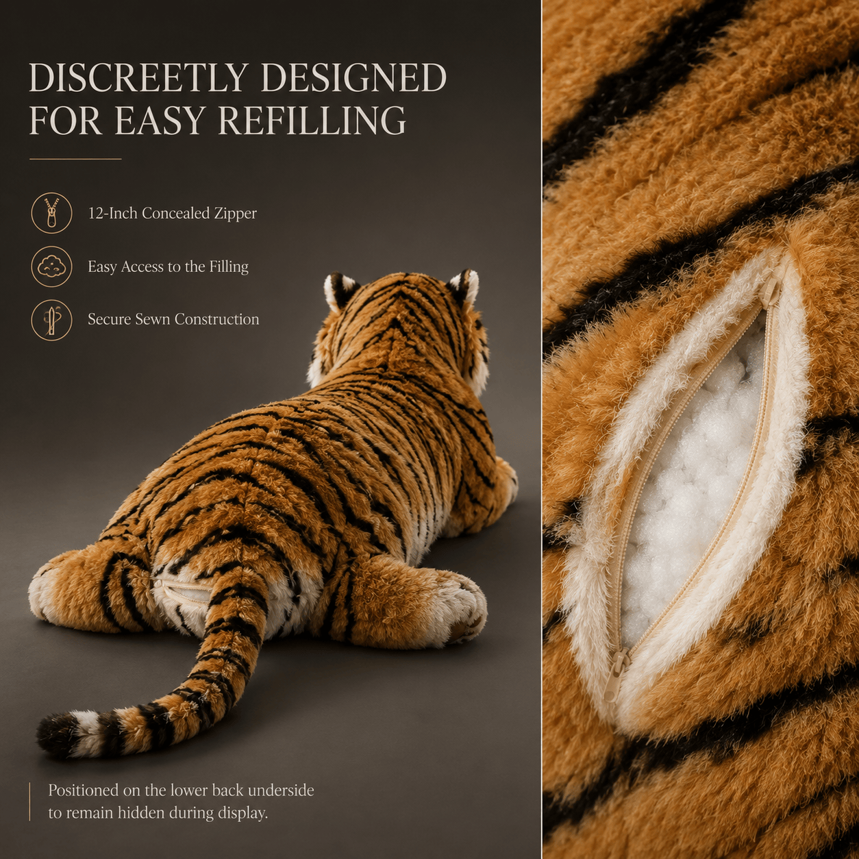 Life-Size Bengal Tiger Plush