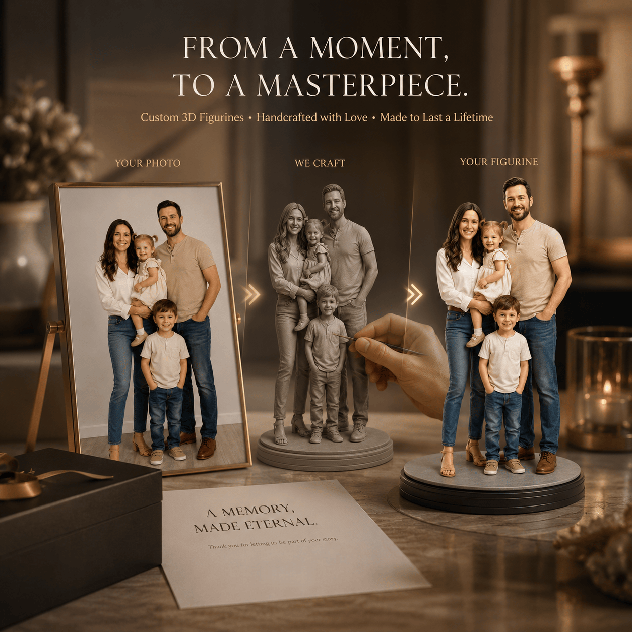 Custom 3D Printed Figurine from Your Photo