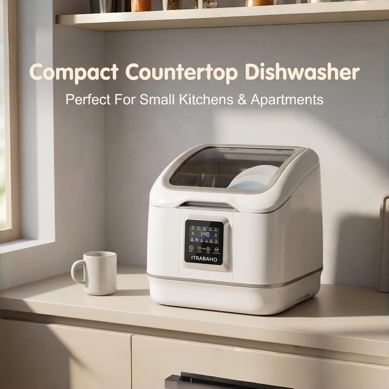 Itrabaho™ Compact Tabletop Dishwasher