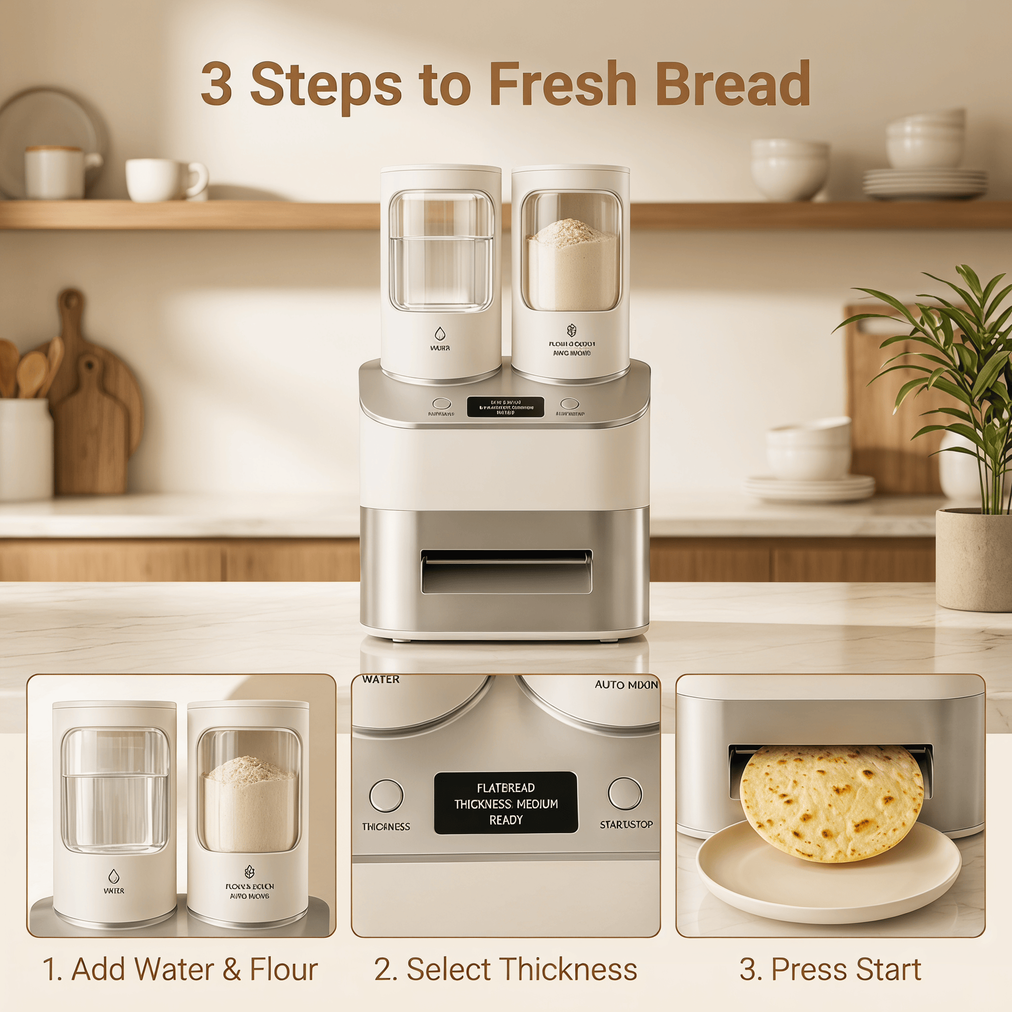 Itrabaho™ Fully Automatic Smart Flatbread Maker