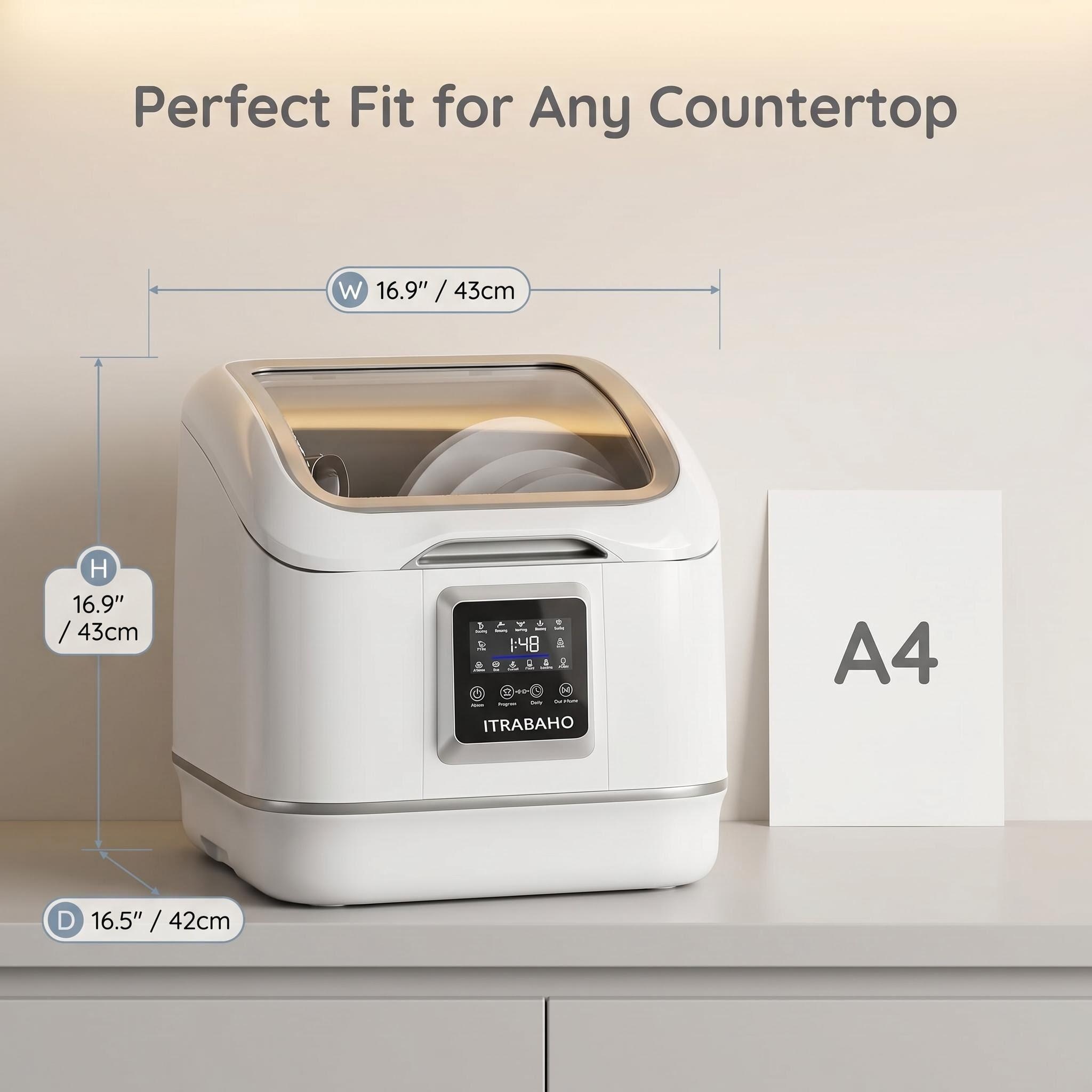 Itrabaho™ Compact Tabletop Dishwasher