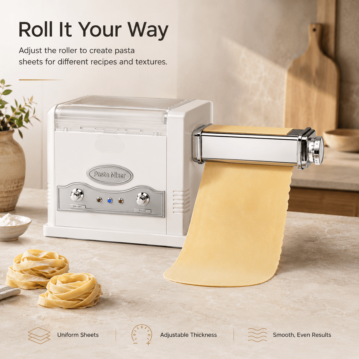 4-in-1 Electric Pasta Maker & Dough Mixer