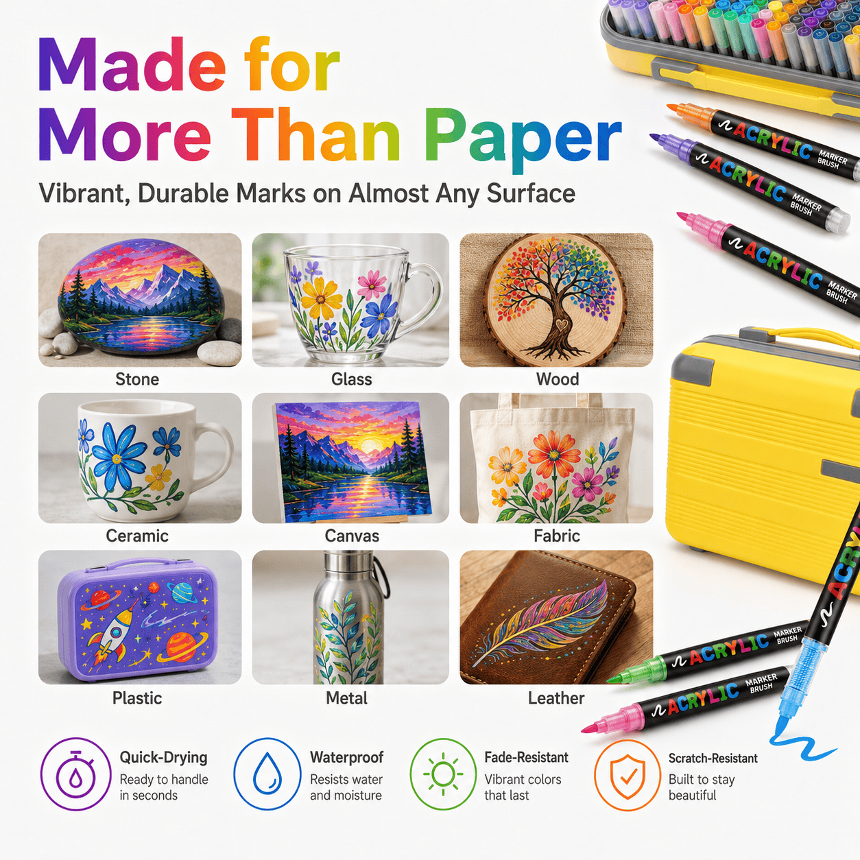 Ultimate Acrylic Paint Marker Collection – 168 to 366 Vibrant Colors