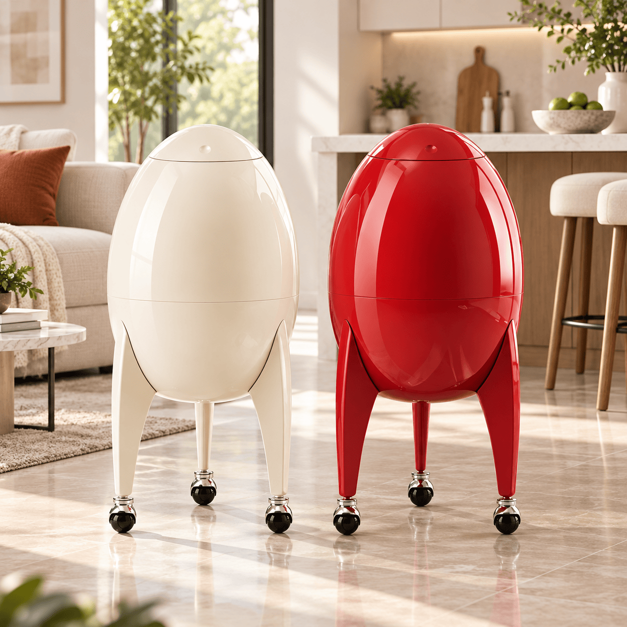 Modern Standing Trash Can
