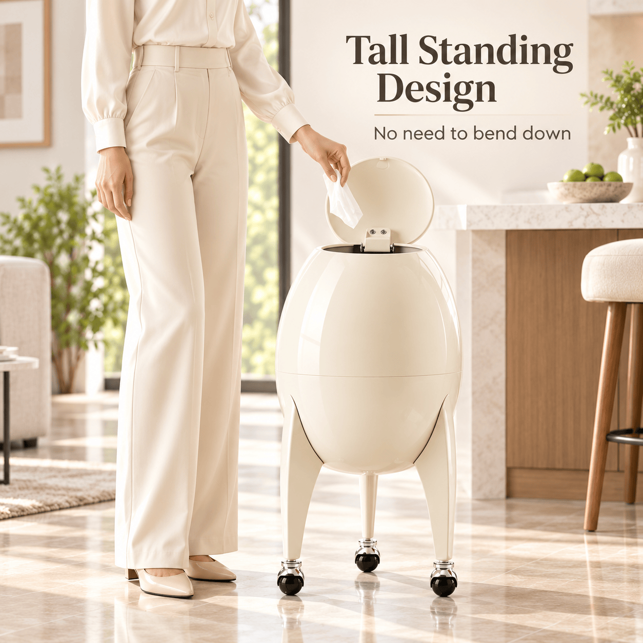 Modern Standing Trash Can