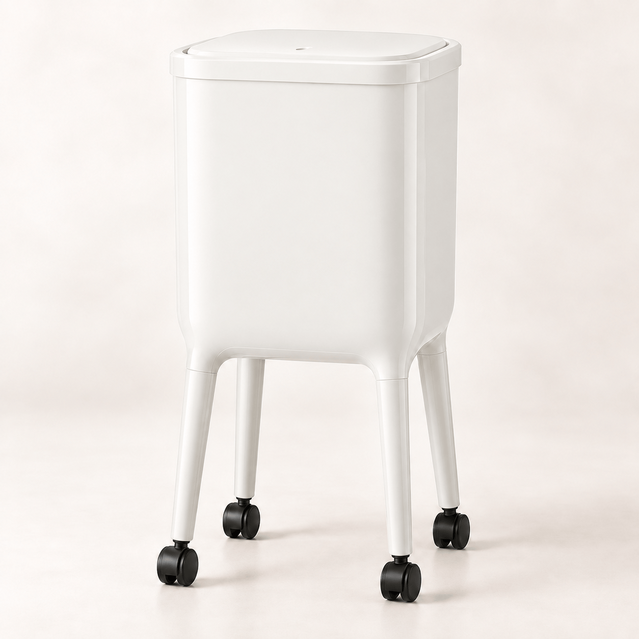 16L Tall Rolling Kitchen Trash Can