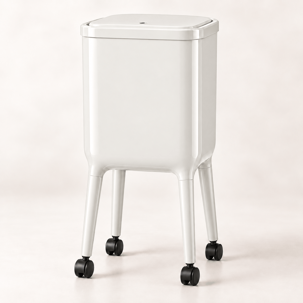16L Tall Rolling Kitchen Trash Can