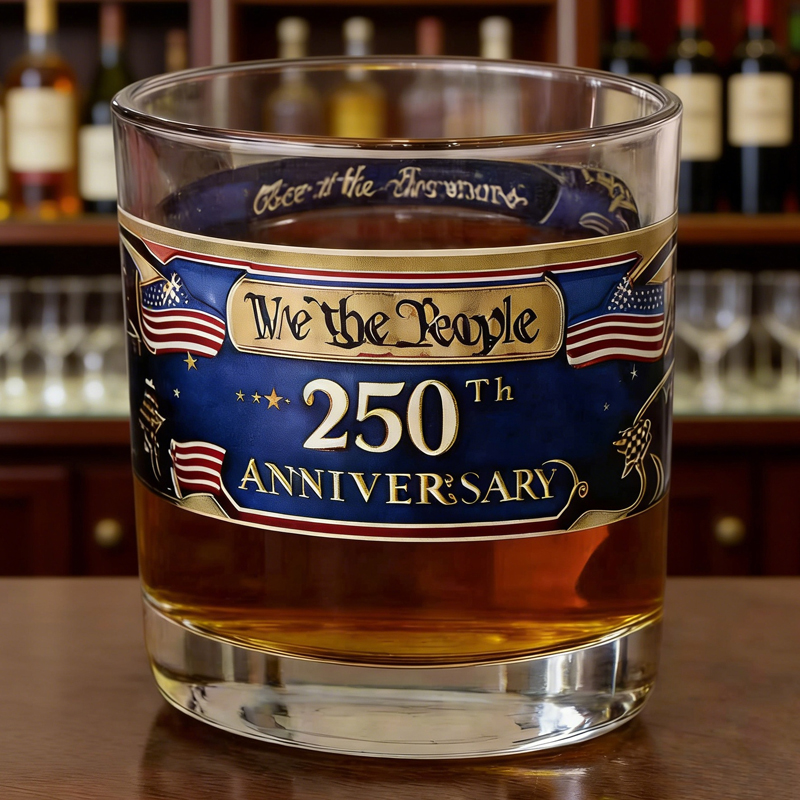 🦅250 Years of Freedom Commemorative Whiskey Glass