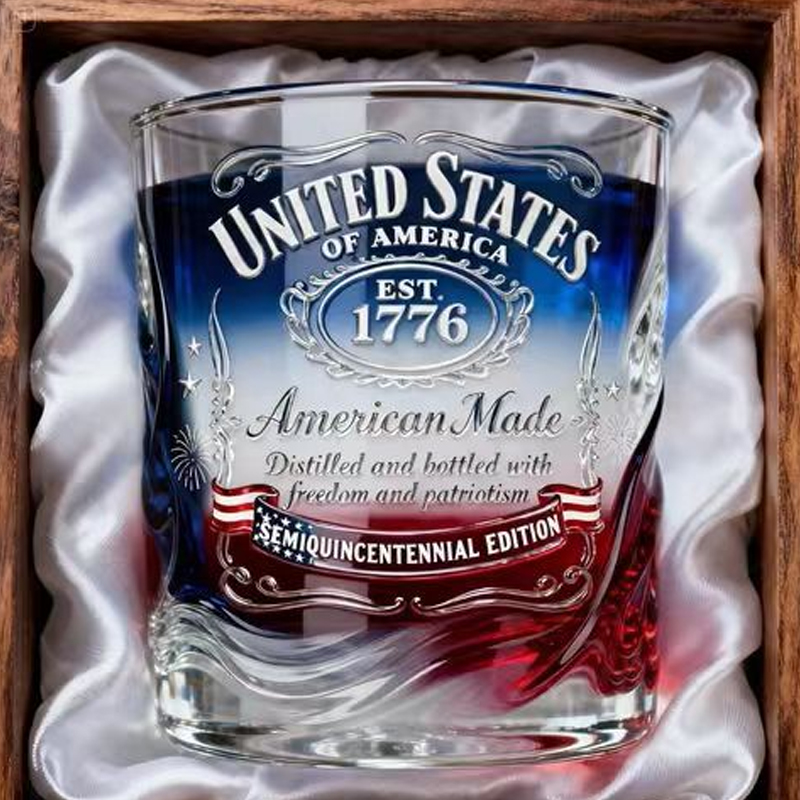 🦅250 Years of Freedom Commemorative Whiskey Glass