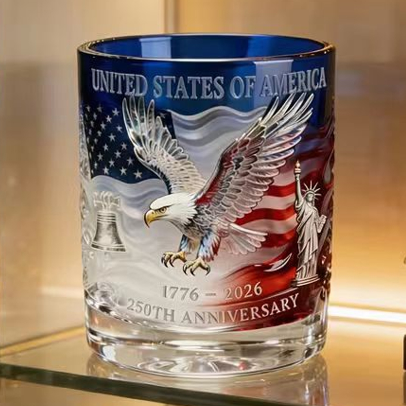 🦅250 Years of Freedom Commemorative Whiskey Glass