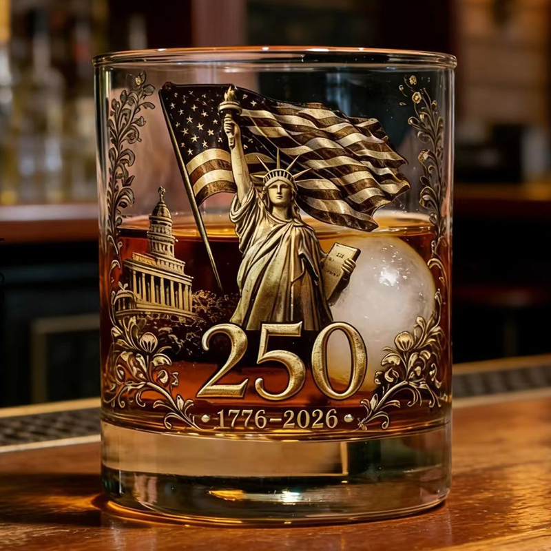 🦅250 Years of Freedom Commemorative Whiskey Glass