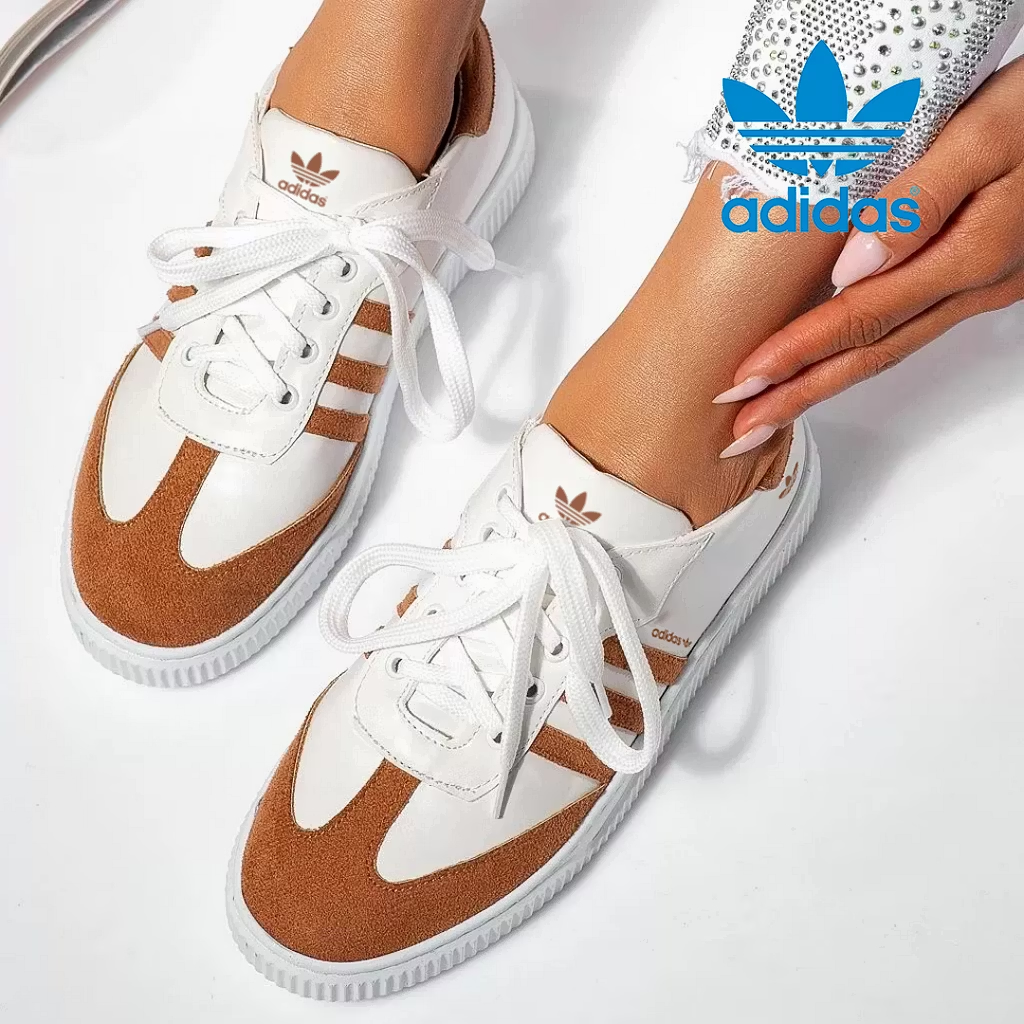 Adidas Originals Damskie buty platformowe ze skórzanymi akcentami