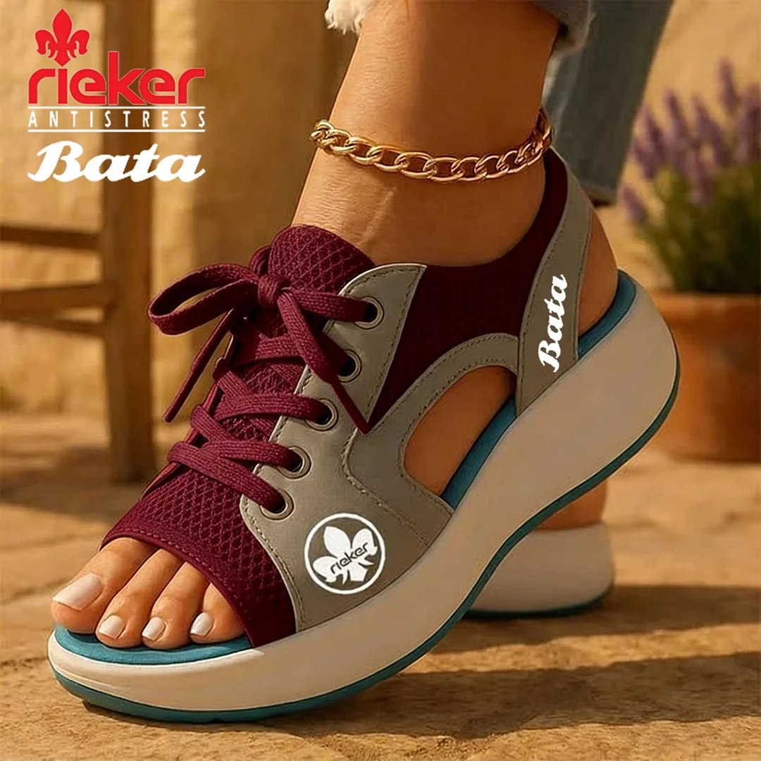 2026 Rieker × Bata – nowe sportowe sandały rekreacyjne z wygodnym sznurowaniem i masującą podeszwą