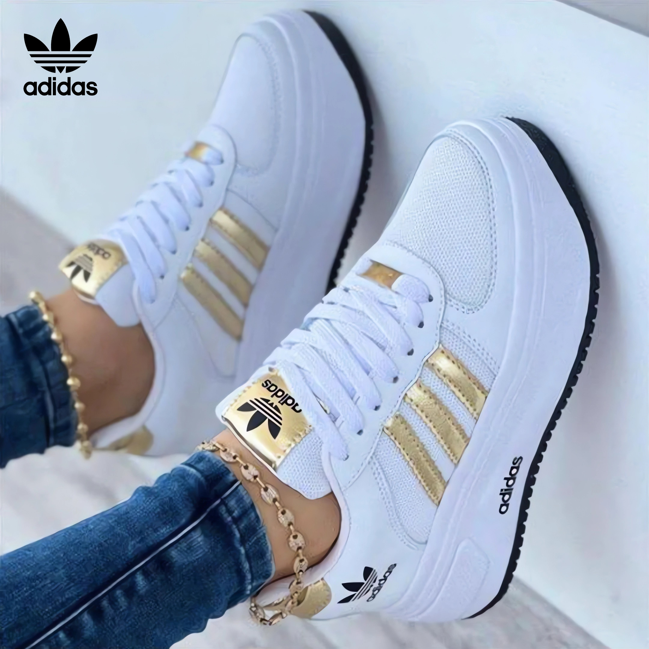 Women's Adidas® leather sneakers