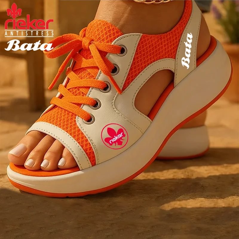 2026 Rieker × Bata – nowe sportowe sandały rekreacyjne z wygodnym sznurowaniem i masującą podeszwą