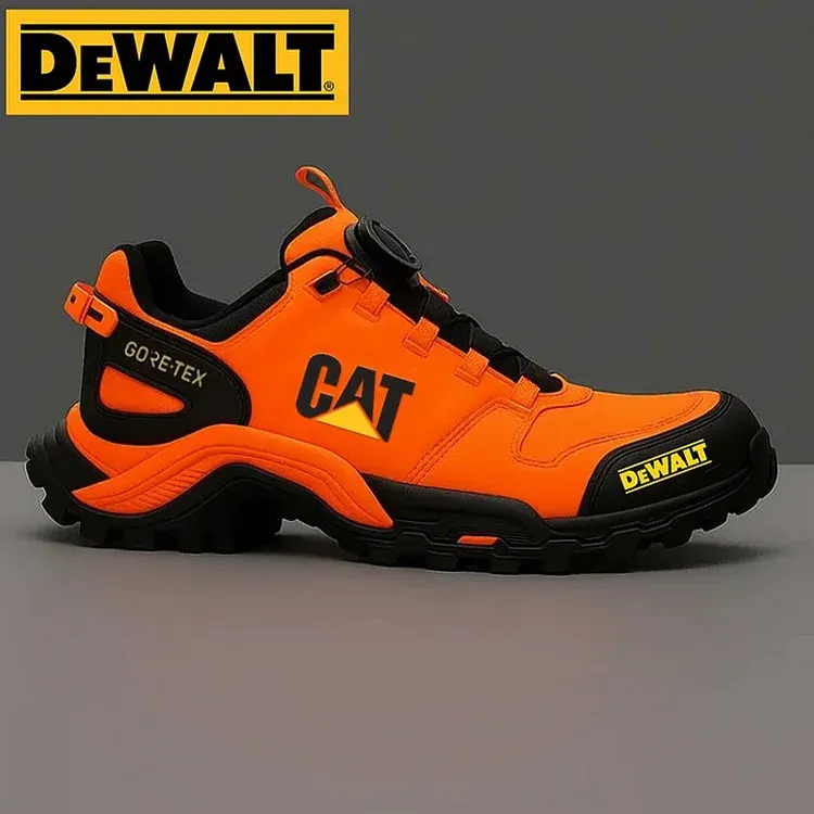 Wodoodporne i oddychające męskie buty robocze i turystyczne marek CAT® i DEWALT idealnie nadają się do pracy i aktywności na świeżym powietrzu.