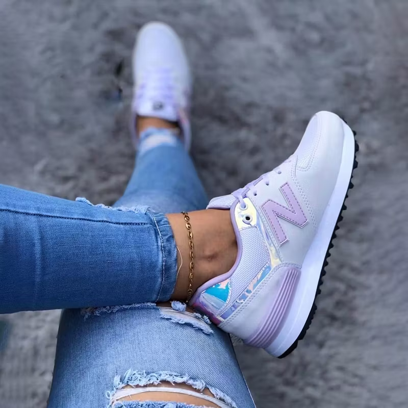 Modne damskie wsuwane buty New Balance z grubą podeszwą