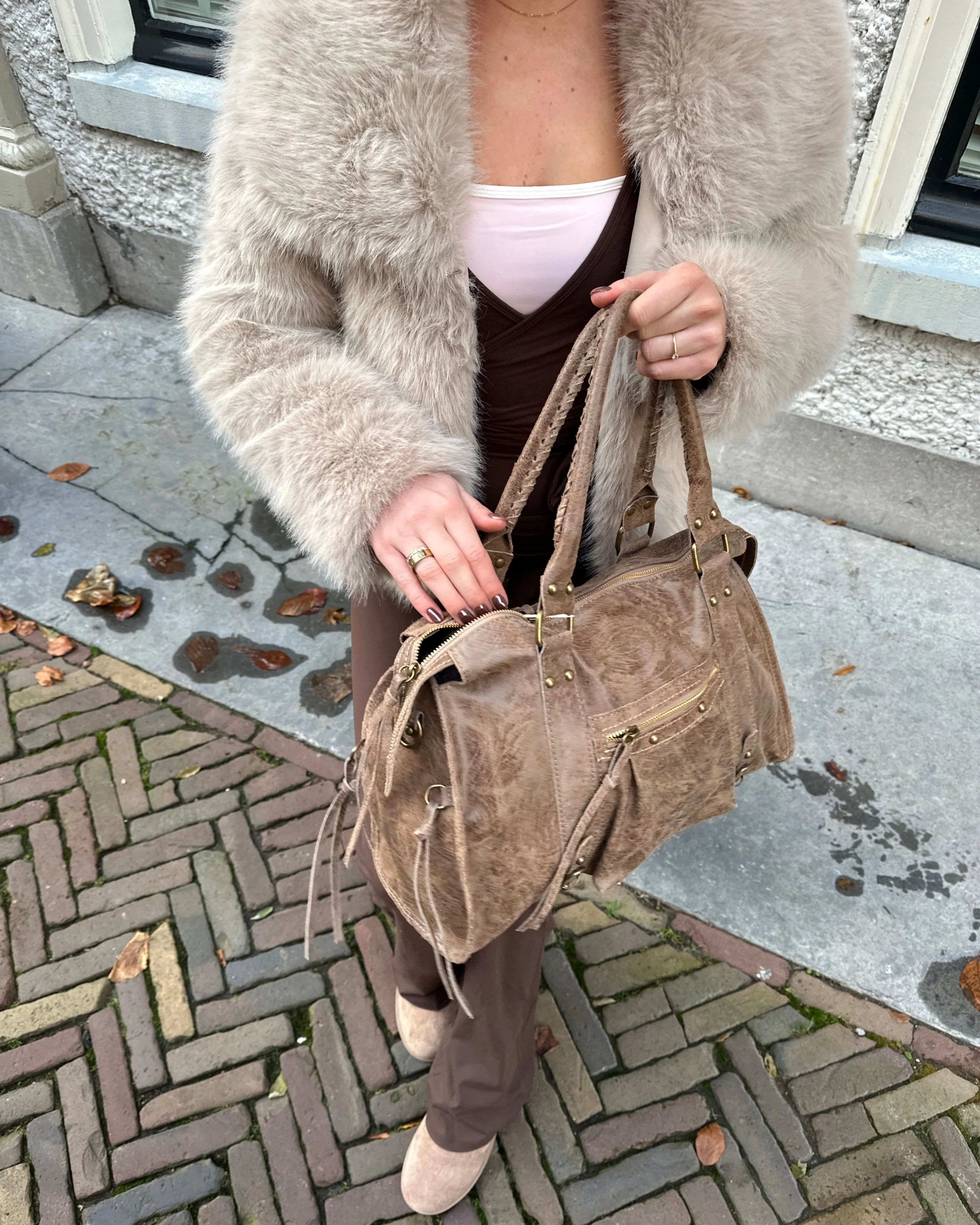 Torebka damska It Girl w stylu vintage z frędzlami