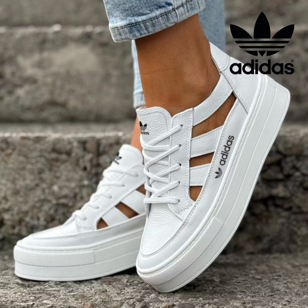 Buty damskie Adidas Originals na platformie z dziurami, w nowoczesnym stylu