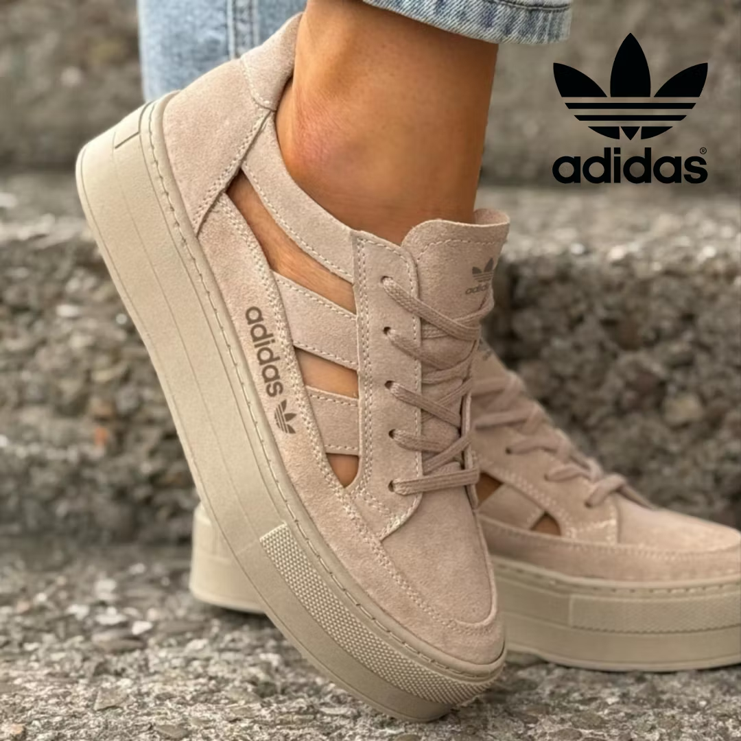 Buty damskie Adidas Originals na platformie z dziurami, w nowoczesnym stylu