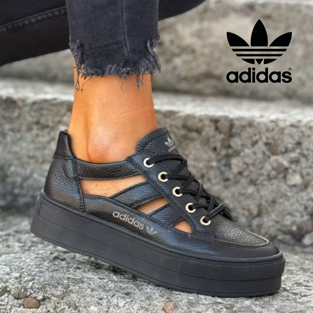 Buty damskie Adidas Originals na platformie z dziurami, w nowoczesnym stylu