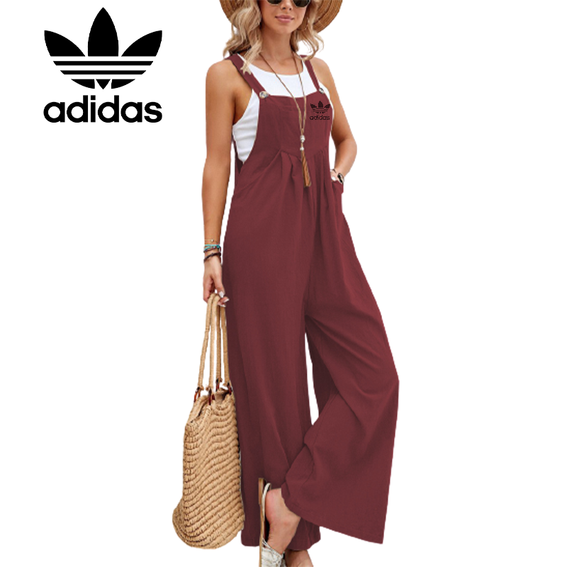 Dámsky jednofarebný ležérny overal Adidas 2023 v horúcom štýle