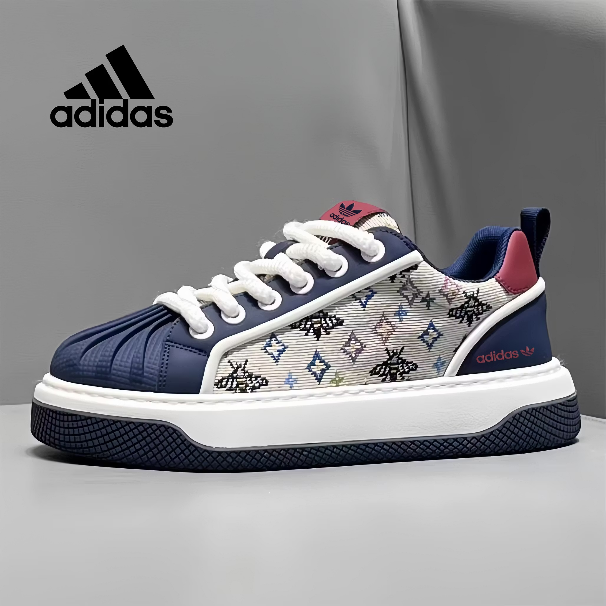 Adidas casualowe trampki z grubą podeszwą 2026