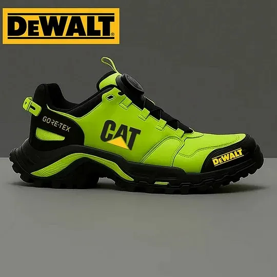 Wodoodporne i oddychające męskie buty robocze i turystyczne marek CAT® i DEWALT idealnie nadają się do pracy i aktywności na świeżym powietrzu.
