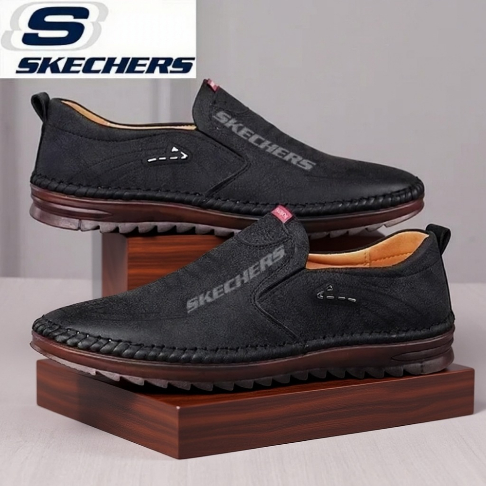 🔥SKECHERS ORYGINALNE SKÓRZANE BUTY DLA SUKCESUJNYCH MĘŻCZYZN