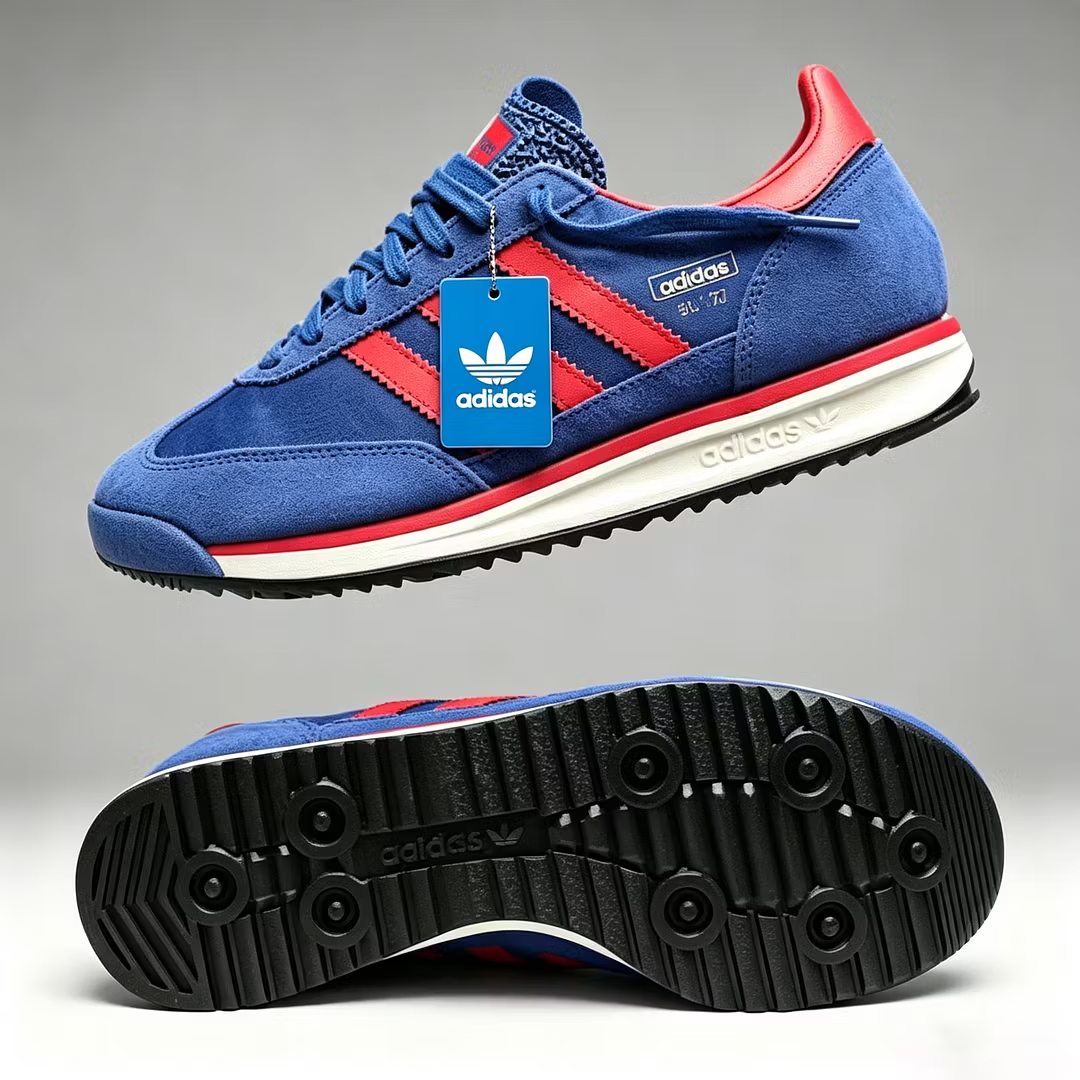 buty sportowo-casualowe Adidas: łącząc skórę z oddychającą siateczką, zapewniają wysoki komfort noszenia.