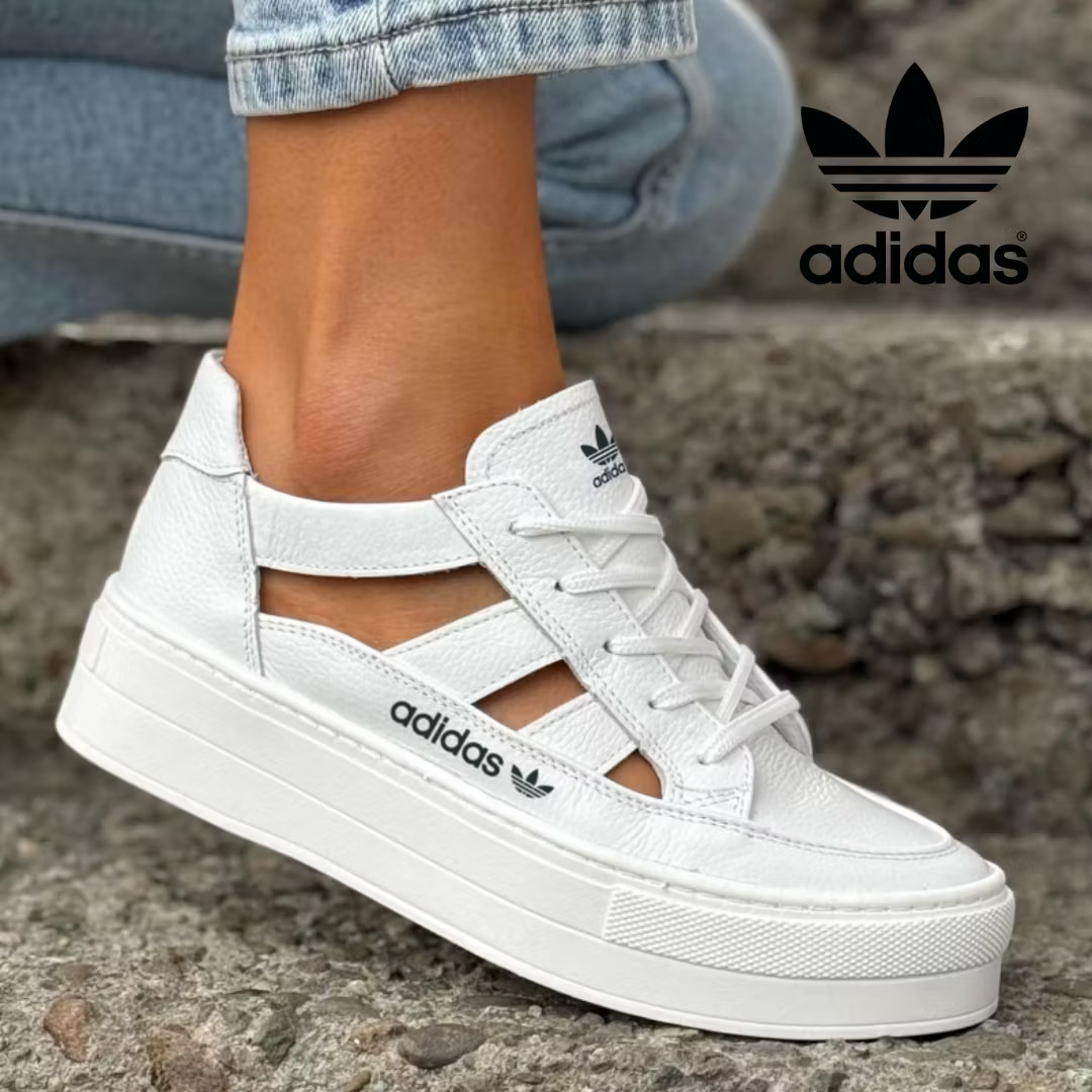 Buty damskie Adidas Originals na platformie z dziurami, w nowoczesnym stylu